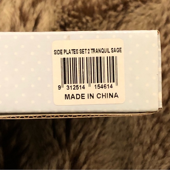 NIB Ashdene Tranquil Butterfly Sage Bone China Side Plate, Set of 2 - Picture 7 of 7